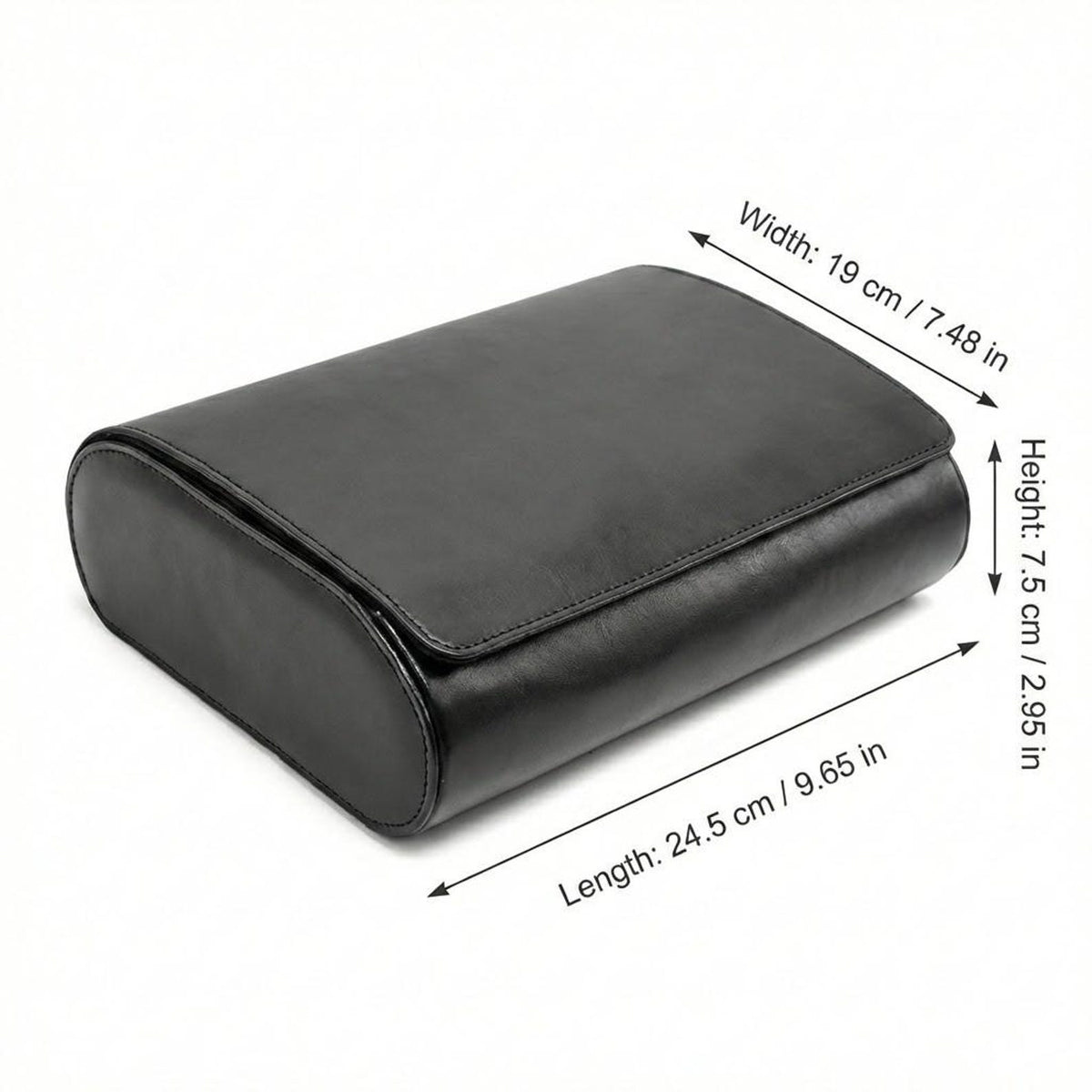 Leather Watch Travel Case for Men & Women – 6 Slot Watch Roll Organizer