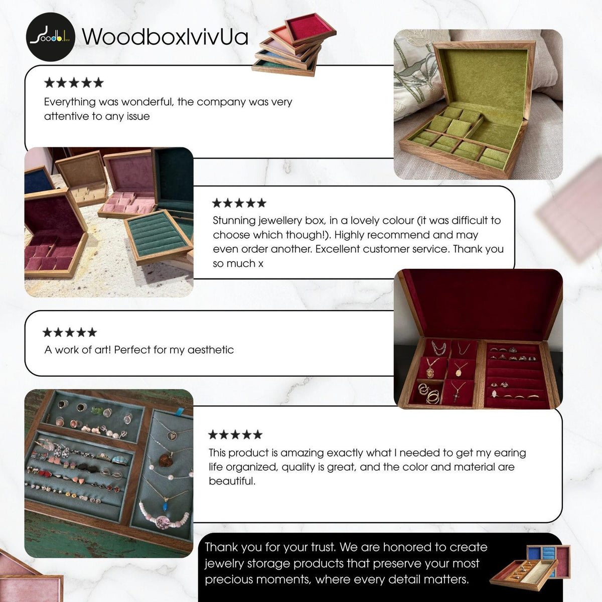 Watch Box with Velvet Pillow, Custom Engraved Jewelry Gift Box for Wife, Jewelry Box for Husband