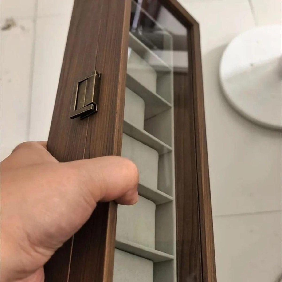 Pensonalized Watch Box, Wood Grain Watch Organizer, Groomsmen Gifts