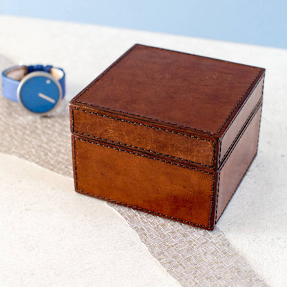 Personalised Leather Watch Box