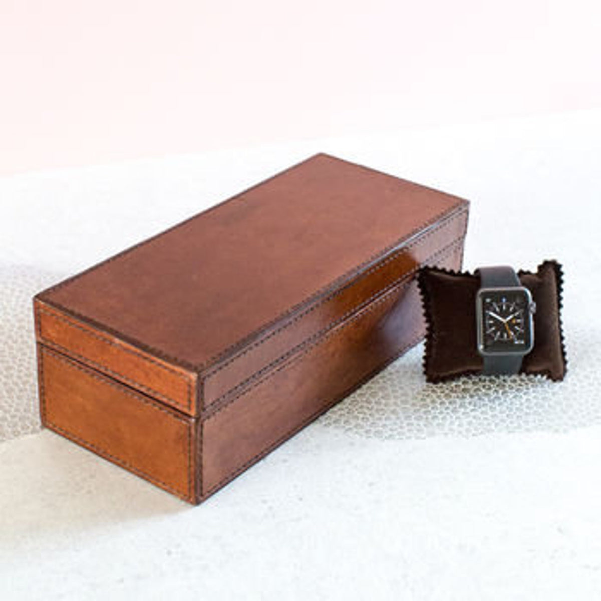 Personalised Leather Watch Box - Leather Anniversary Gift - Father's Day Gift - Wedding Gift - 3rd Wedding Anniversary - Retirement Present