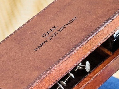 Personalised Leather Watch Box