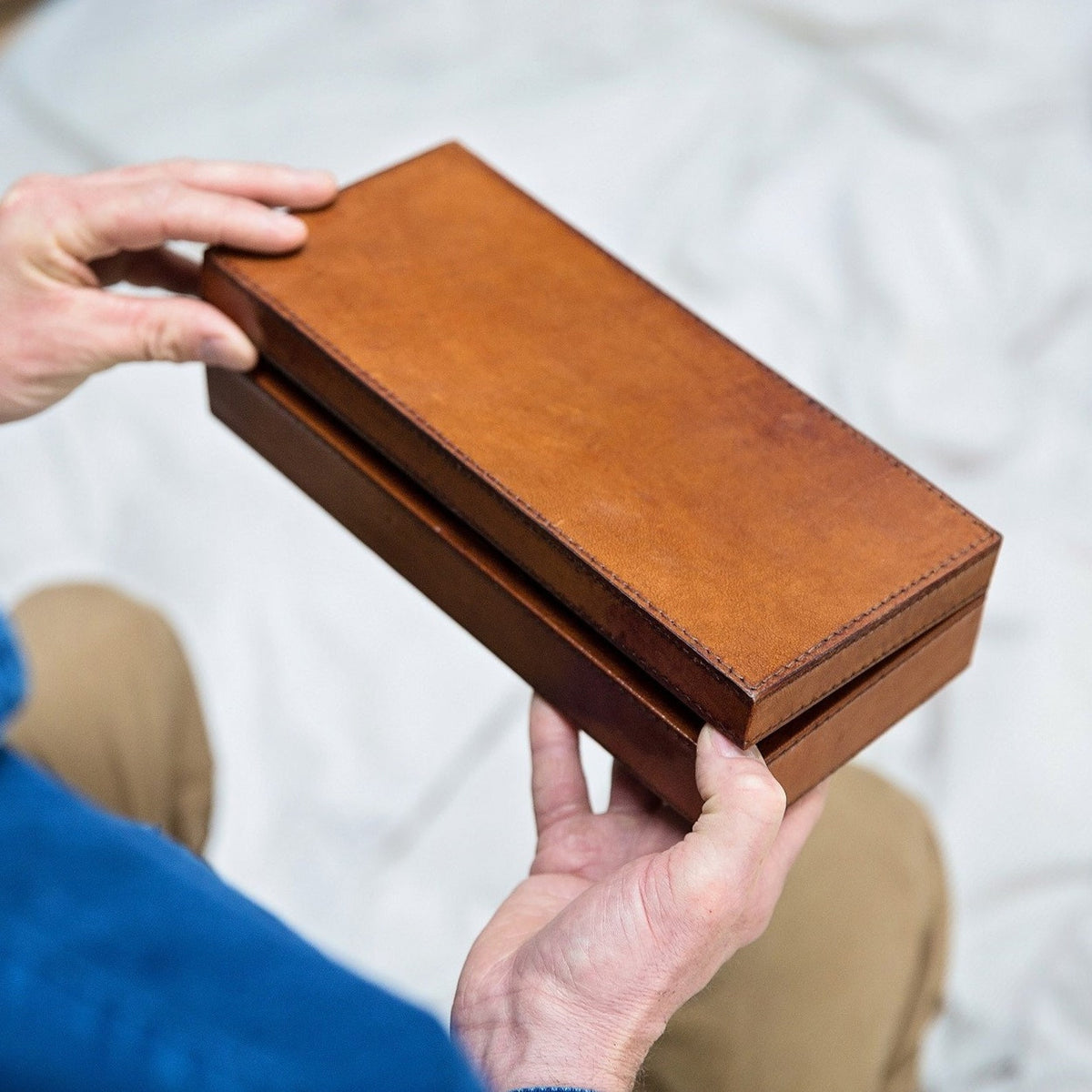 Personalised Leather Watch And Cufflink Box - Men's Jewellery Box - Watch Storage - Leather Anniversary Gift - Father's Day Gift