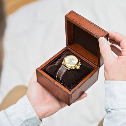 Personalised Leather Watch Box
