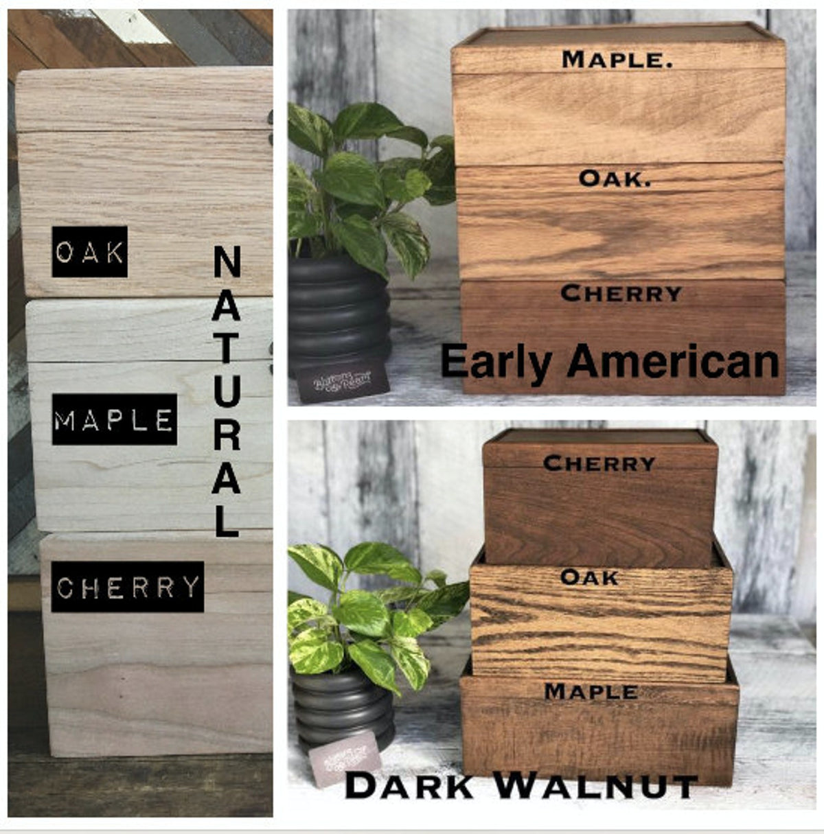 Handmade Wood Watch Box: Glass Top, Valet Tray & Cufflink Storage