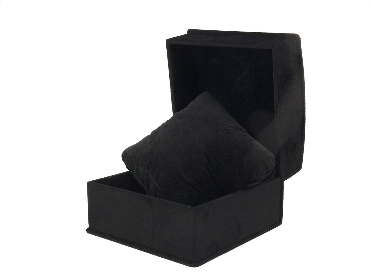 Luxury Black Velvet Watch Box, Collar Watch or Bracelet Gift Box with Cushion - CHELSEA