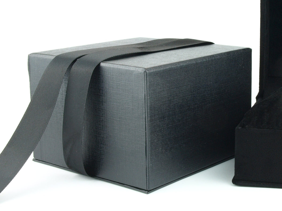 Luxury Black Velvet Watch Box, Collar Watch or Bracelet Gift Box with Cushion - CHELSEA
