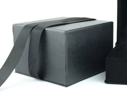 Luxury Black Velvet Watch Box, Collar Watch or Bracelet Gift Box with Cushion - CHELSEA