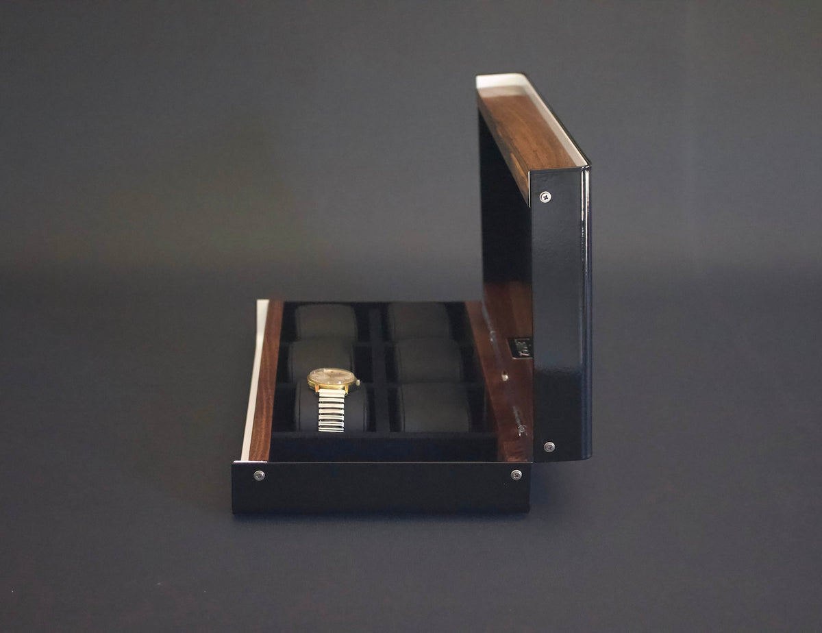 Wood Watch Box, Walnut Watch Storage Box, Modern Watch Boxes, Engraved Watchbox, Handmade Watch Case, Luxury Watch Holder, Uhrenbox,