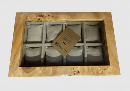 Mapa Burl Wood Watch Box: Luxury 8-Watch Organizer