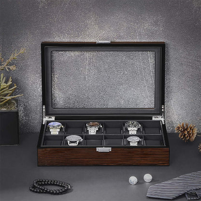 Engraved Wooden Watch Storage Case| Personalized Groom Gift|Custom Watch Box for Men|Christmas Anniversary Gift for Him| Sophisticated Gifts
