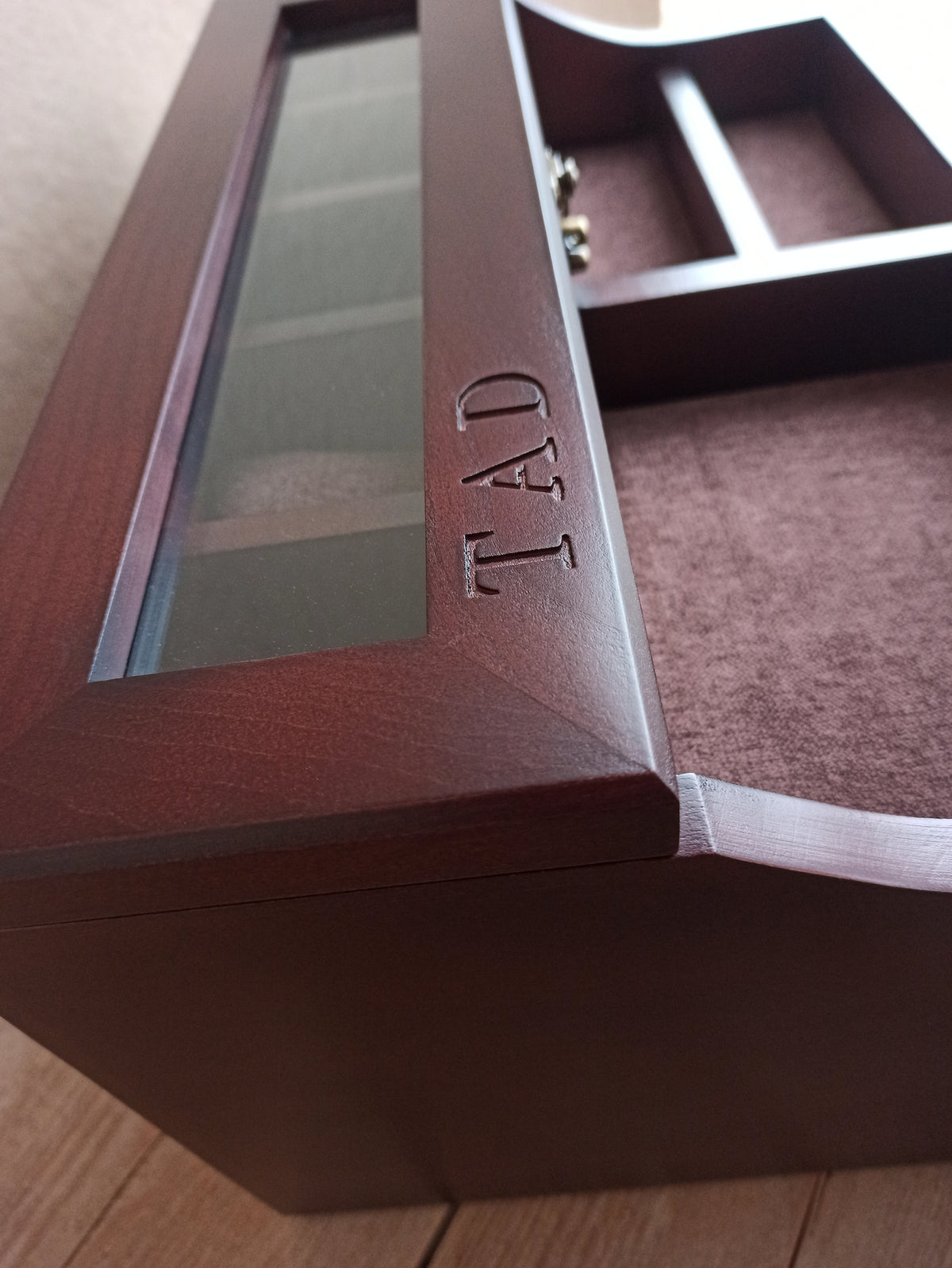 Men's Valet, Watch Case, Valet Box, Watch Box for Men, Boyfriend Gift -Men's Valet Box for 5 watches with Drawer , Men's Watch Box,