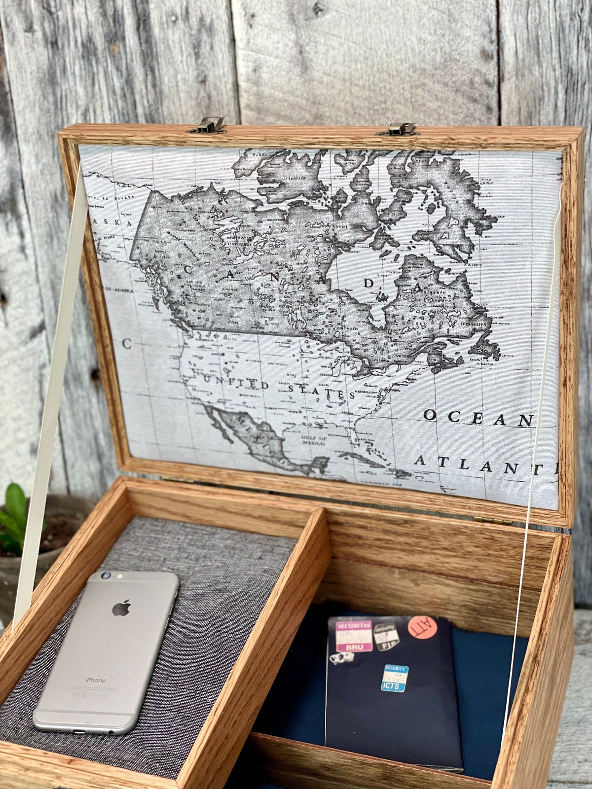 Wood Watch Box: Maple & Cherry, 6-Compartment Organizer with Valet Tray
