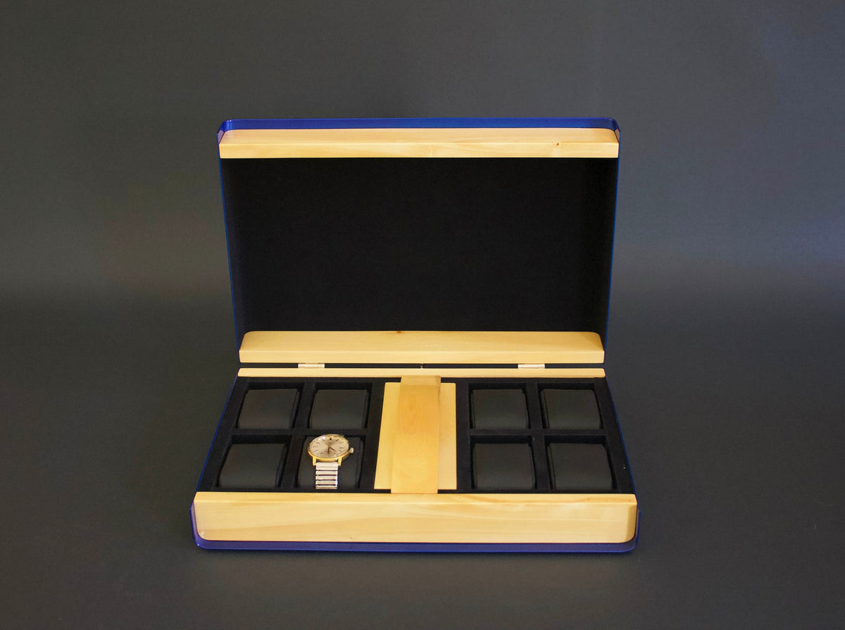 Custom Watch Box For 8 Watches, Handmade Wooden Watch Storage Box, Watch and Glasses Storage Case, Watch Collectors Box, Mens Watchbox