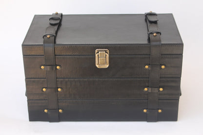 Handmade Leather Luxury Watch Box for 36 Watches – 3-Tier Organizer Display Case