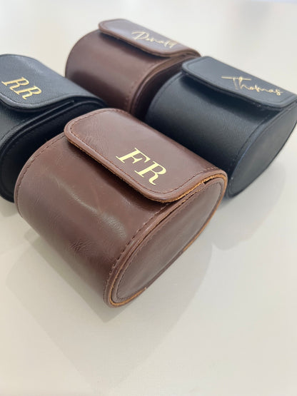 Personalized Faux Leather Watch Box, Groomsman Gift