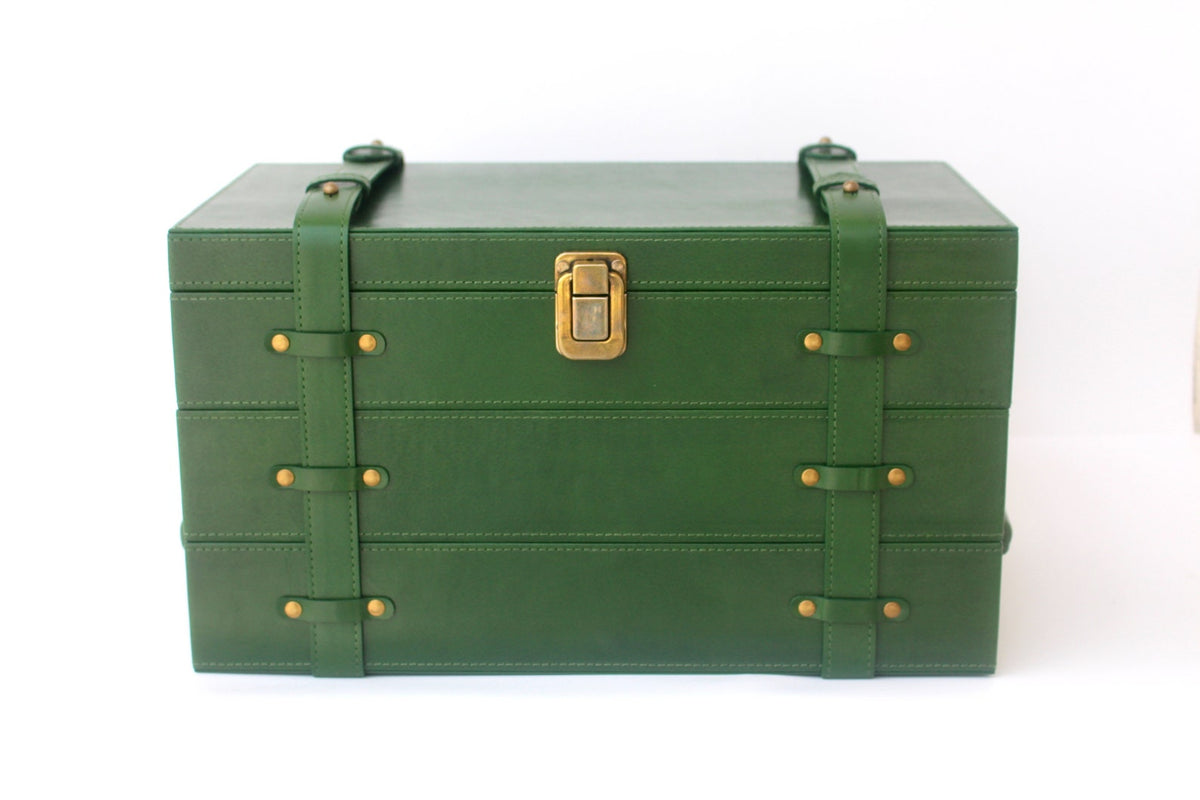 Handmade Leather Luxury Watch Box for 36 Watches – 3-Tier Organizer Display Case