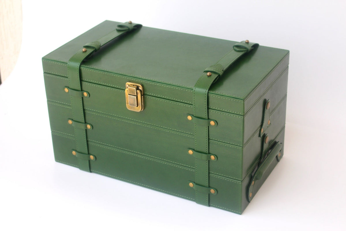 Handmade Leather Luxury Watch Box for 36 Watches – 3-Tier Organizer Display Case