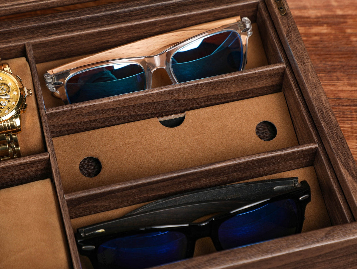 Personalized Groom's Gift, Watch Case for Men, Watch Box Sunglass Organizer, Christmas gifts, Best Gift For Men, Gift For Him,Best Man Gifts