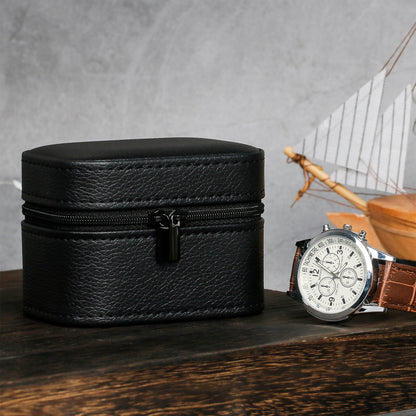 Leather Single Watch Case - Watch Roll for Men, Handmade Watch roll single, Bracelet Storage, Christmas Gift,Watch Travel Box Holder