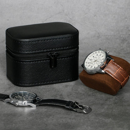 Leather Single Watch Case - Watch Roll for Men, Handmade Watch roll single, Bracelet Storage, Christmas Gift,Watch Travel Box Holder
