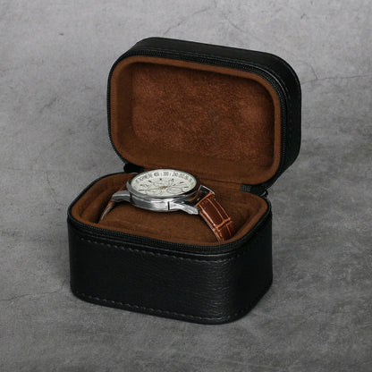 Leather Single Watch Case - Watch Roll for Men, Handmade Watch roll single, Bracelet Storage, Christmas Gift,Watch Travel Box Holder