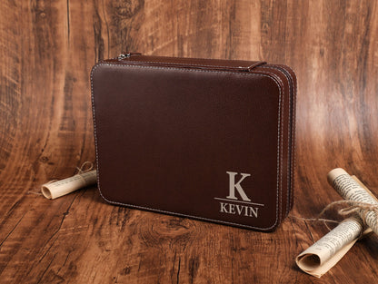 Personalized Leather Travel Watch, Watch Case, Watch Storage, Groom Gift, Luxury Leather Watch Roll for Him, Gift for Dad, Christmas gifts
