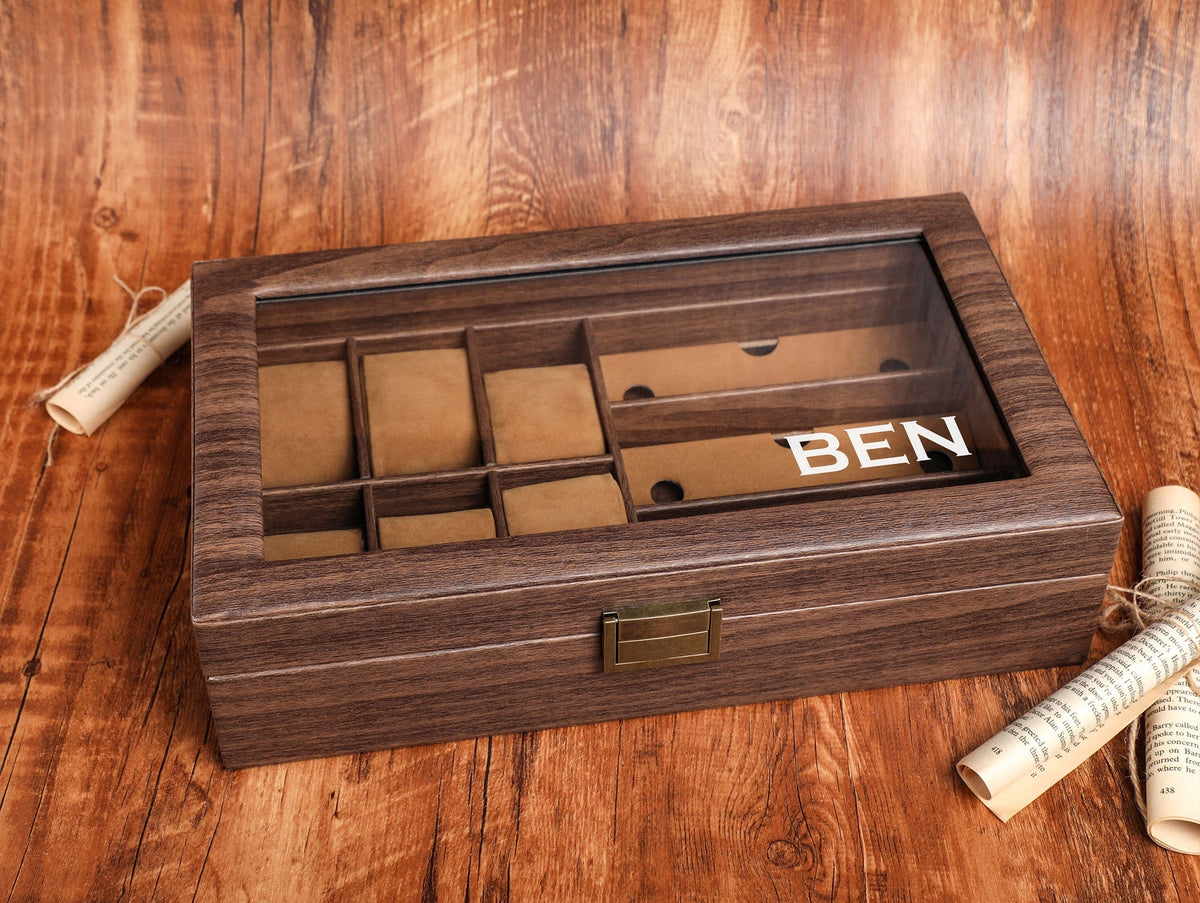 Personalized Groom's Gift, Watch Case for Men, Watch Box Sunglass Organizer, Christmas gifts, Best Gift For Men, Gift For Him,Best Man Gifts