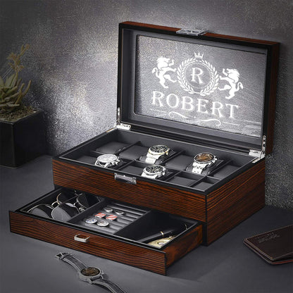 Personalized Valet Box/men's Watch Box/ Watch Box/Watch Case /Wood Watch Box/ Watch Display