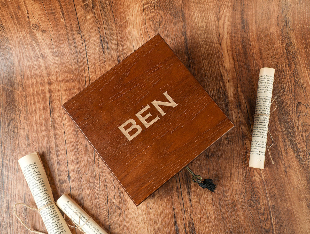 Personalized Watch Box for Men, Engraved Wooden Watch Box, Watch Case, Watch Storage with Lock & Key, Groomsmen Gifts, Fathers Day Gift