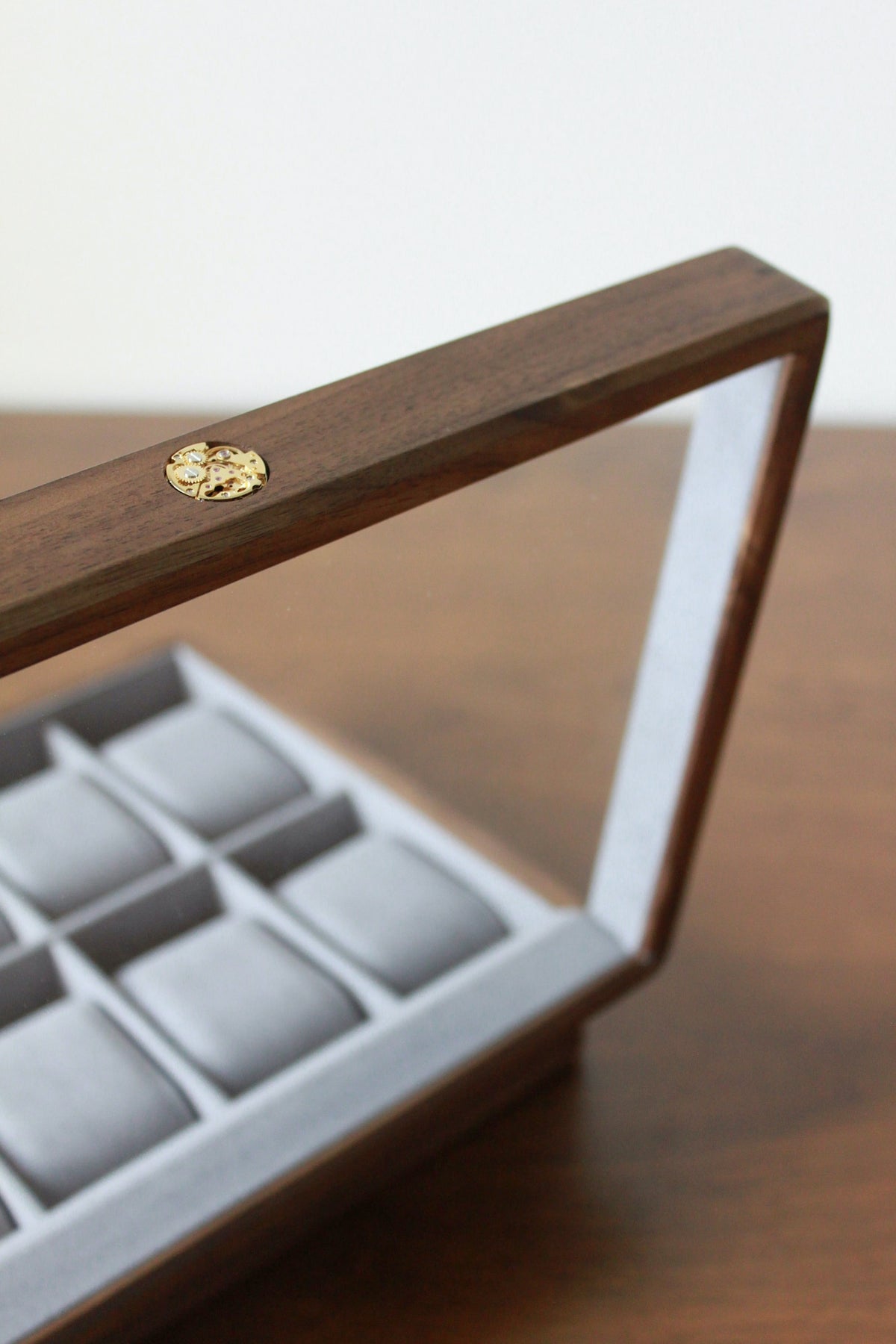 Glass Top Walnut Wood Watch Box: Vintage Jewelry Storage Container, 3 5 10 Slots Functional Holder