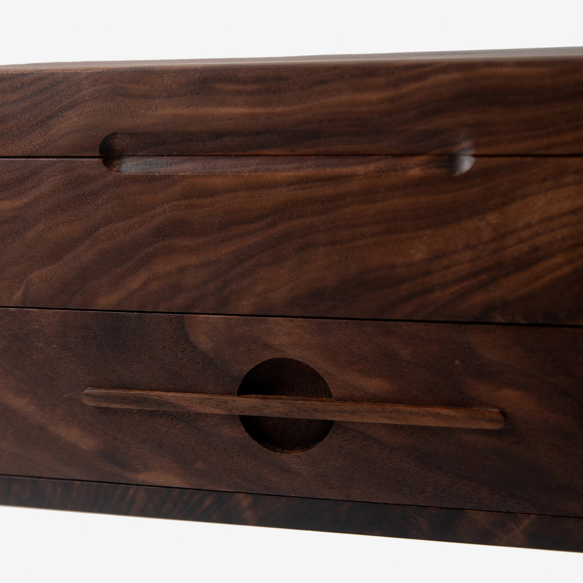 Black Walnut Watch Box with Drawer - 12 to 16 Watch Compartments - Personalized Engraved Gift for Him - Handmade