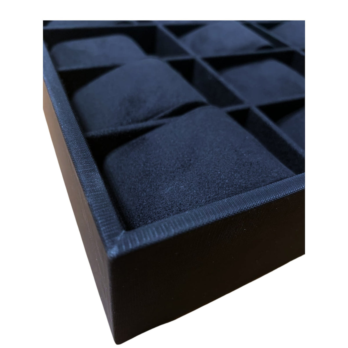 Elegant Deep Black Stackable Watch Tray | 18 Slot Watch Tray | 3 by 6 Watch Tray for Watch collectors, stores, businesses, individuals