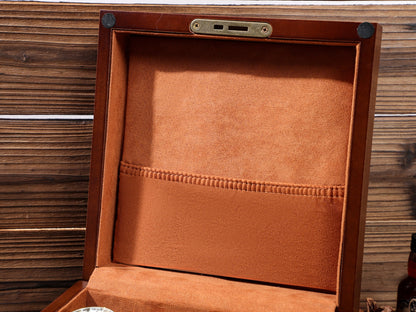 Personalized Storage Box with 6 Slots for Watches - Organizer Box, Personalised Wood Watch Box for Men, Wooden Watch Box, Father's Gift