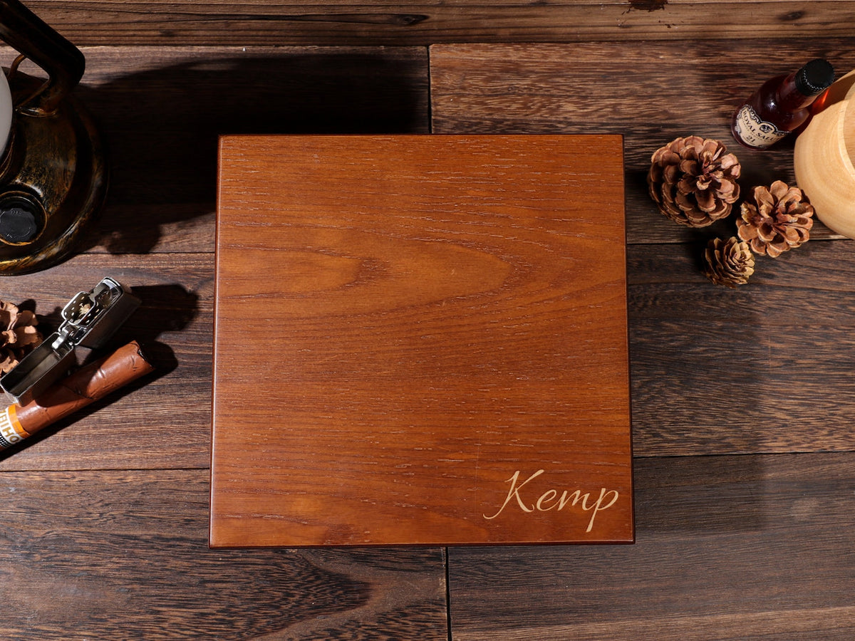Personalized Storage Box with 6 Slots for Watches - Organizer Box, Personalised Wood Watch Box for Men, Wooden Watch Box, Father's Gift