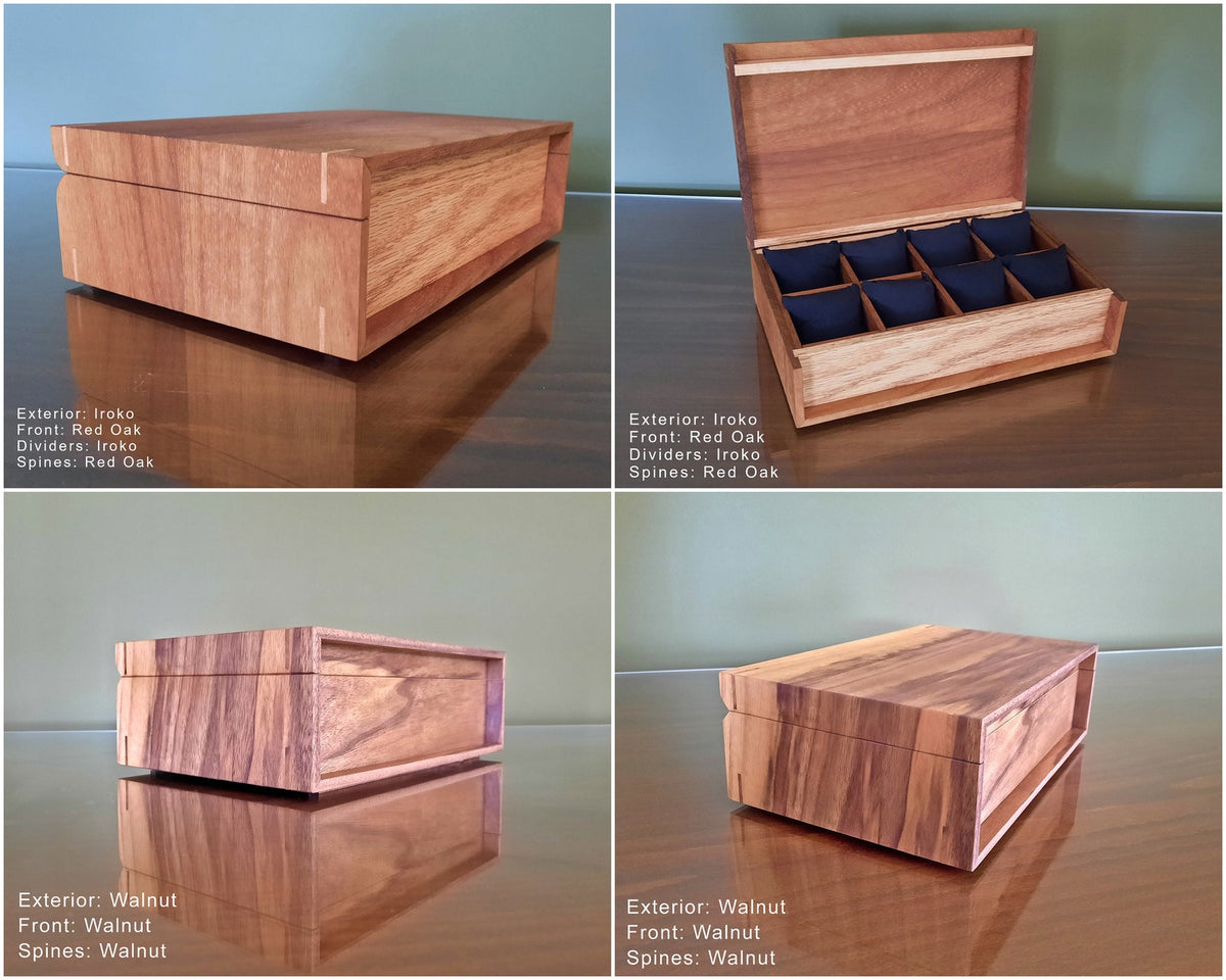 Handmade Wooden Watch Box - Personalized Pocket Watch Storage Case