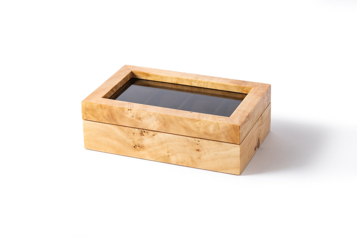 Mapa Burl Wood Watch Box: Luxury 8-Watch Organizer