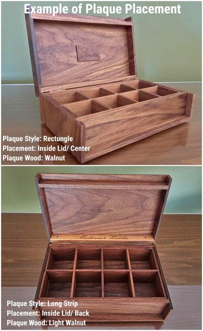 Handmade Wooden Watch Box - Personalized Pocket Watch Storage Case
