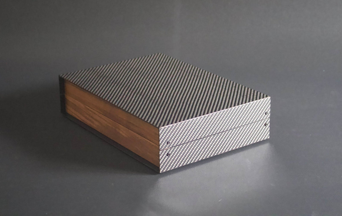 Carbon Fiber Watch Box, Custom Made Watch Case, 8 Watch Box, Mens Carbon Fibre Watch Box, Wood and Carbon Fiber Watch Storage Box, Watch Box