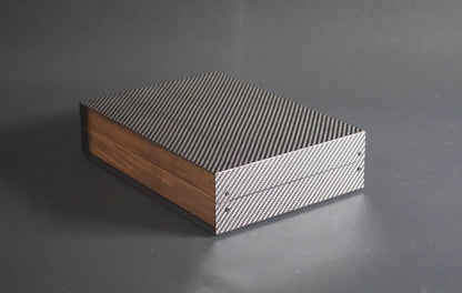 Carbon Fiber Watch Box, Custom Made Watch Case, 8 Watch Box, Mens Carbon Fibre Watch Box, Wood and Carbon Fiber Watch Storage Box, Watch Box