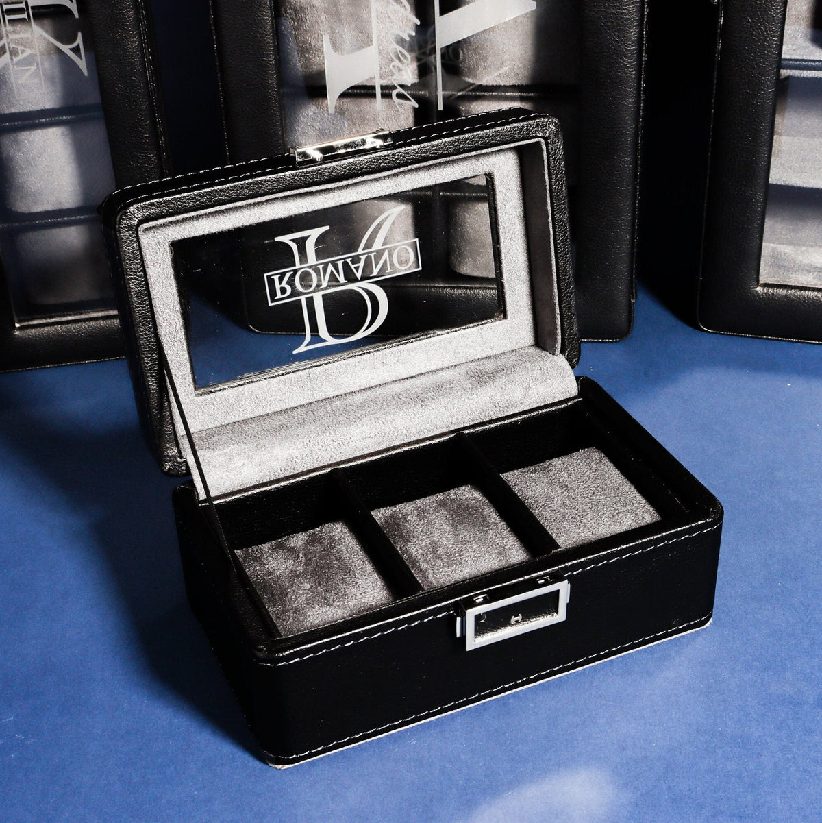 Personalized Watch Box, Groomsman Gift, Best Man Gift, Watch Case, Gift for Dad, Watch Holder, Black Watch Box, Anniversary Gift