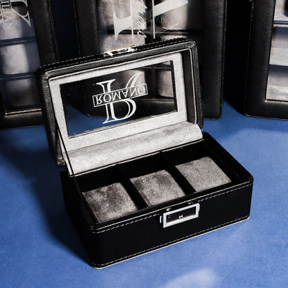 Personalized Watch Box, Groomsman Gift, Best Man Gift, Watch Case, Gift for Dad, Watch Holder, Black Watch Box, Anniversary Gift