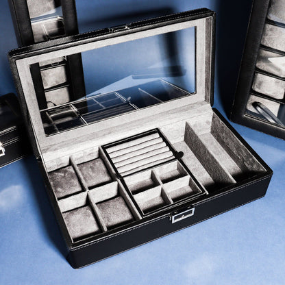 Personalized Watch Box, Groomsman Gift, Best Man Gift, Watch Case, Gift for Dad, Watch Holder, Black Watch Box, Anniversary Gift