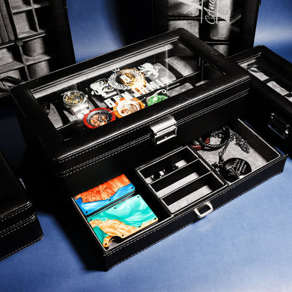 Personalized Watch Box, Groomsman Gift, Best Man Gift, Watch Case, Gift for Dad, Watch Holder, Black Watch Box, Anniversary Gift