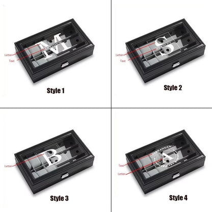 Personalized Engraved Watch Box for Men,Custom Jewelry Box with Name and Watch Compartments,Jewelry Storage Case, Groomsman or Best Man Gift