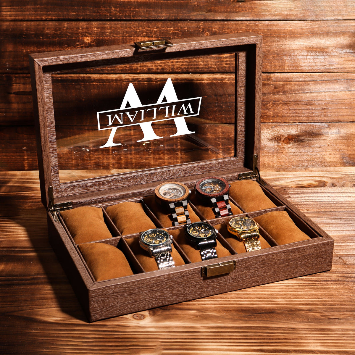 Sunglasses watch Box | Personalized Watch Storage Box | Anniversary Gift for Husband | Birthday Gift for Him | Groomsman Gift | Gift for Him