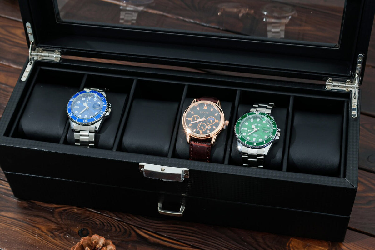 Personalized Leather Watch Box Watch Storage Watch Organizer Double Layer Watch Case Gifts for him Fathers Day Gift Gift for Best Man Gift
