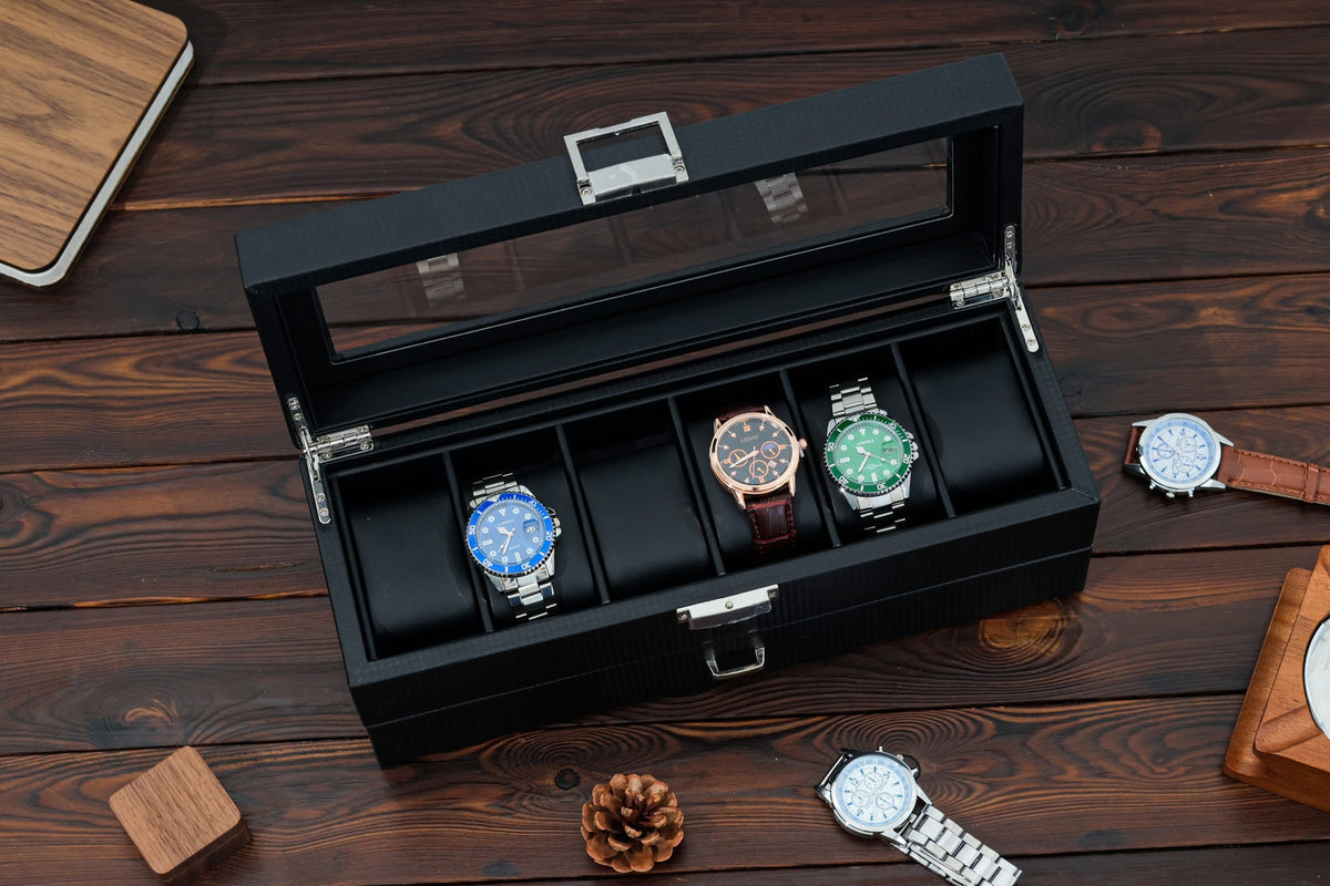 Personalized Leather Watch Box Watch Storage Watch Organizer Double Layer Watch Case Gifts for him Fathers Day Gift Gift for Best Man Gift
