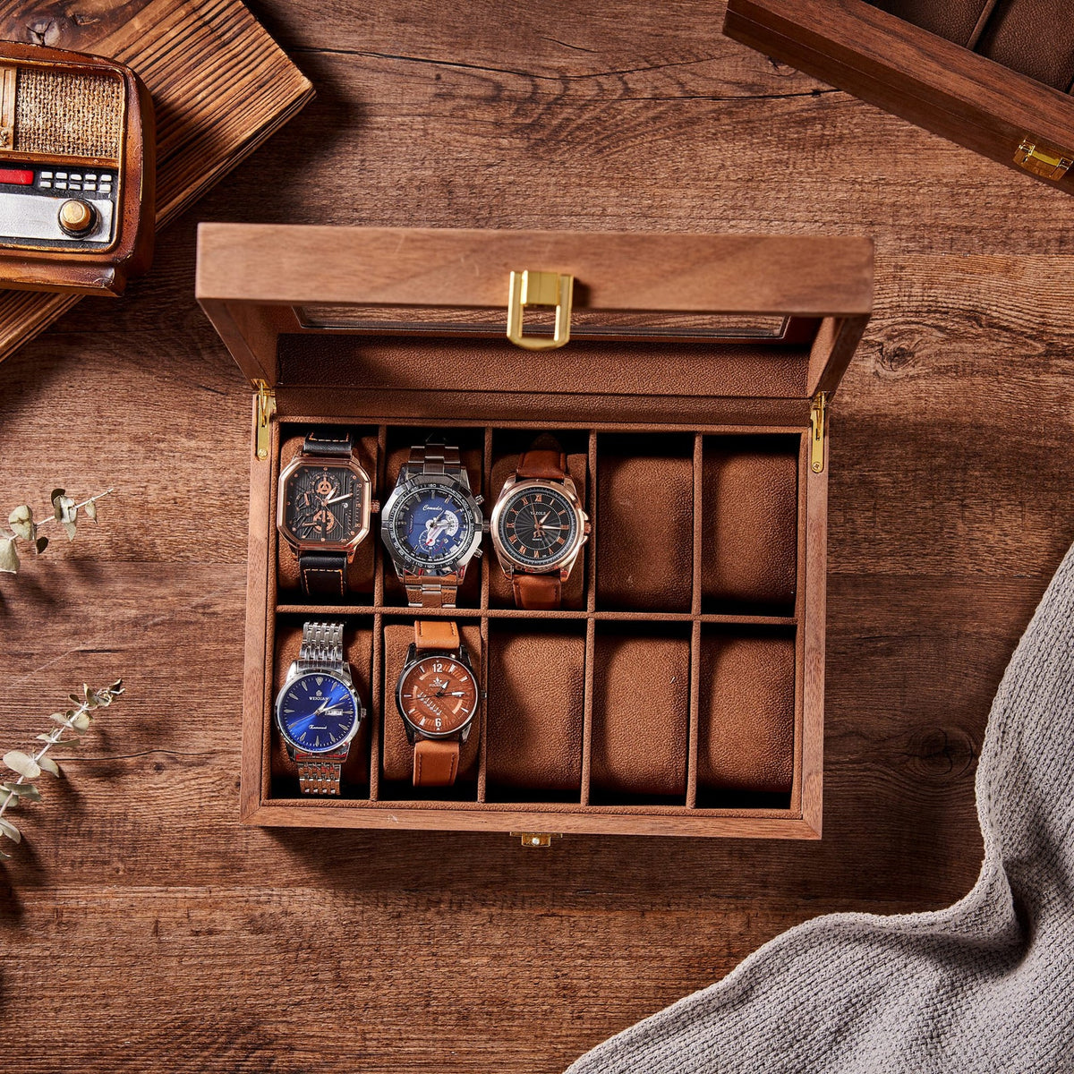 Custom Engraved Watch Box | Gift for Dad | Birthday Gift for Men | Personalized Watch Storage Case| Fathers Day Gift | Anniversary Gift