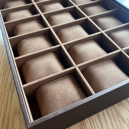 Coffee Brown Stack-able Watch Tray | 18 Slots (3 by 6 Watch) Tray for Watch collectors, stores, businesses, individuals.